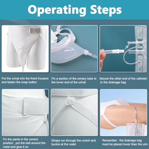 HANNEA® Urinal for Men Combo, Reusable Silicone Portable Wearable Male Urinary Drainage Bag System for Adults, Elderly, White – Leakproof, Easy-Clean, Ideal for Travel, Hospital, Disabled Use HANNEA® Urinal for Men Combo, Reusable Silicone Portable Wearable Male Urinary Drainage Bag System for Adults, Elderly, White – Leakproof, Easy-Clean, Ideal for Travel, Hospital, Disabled Use